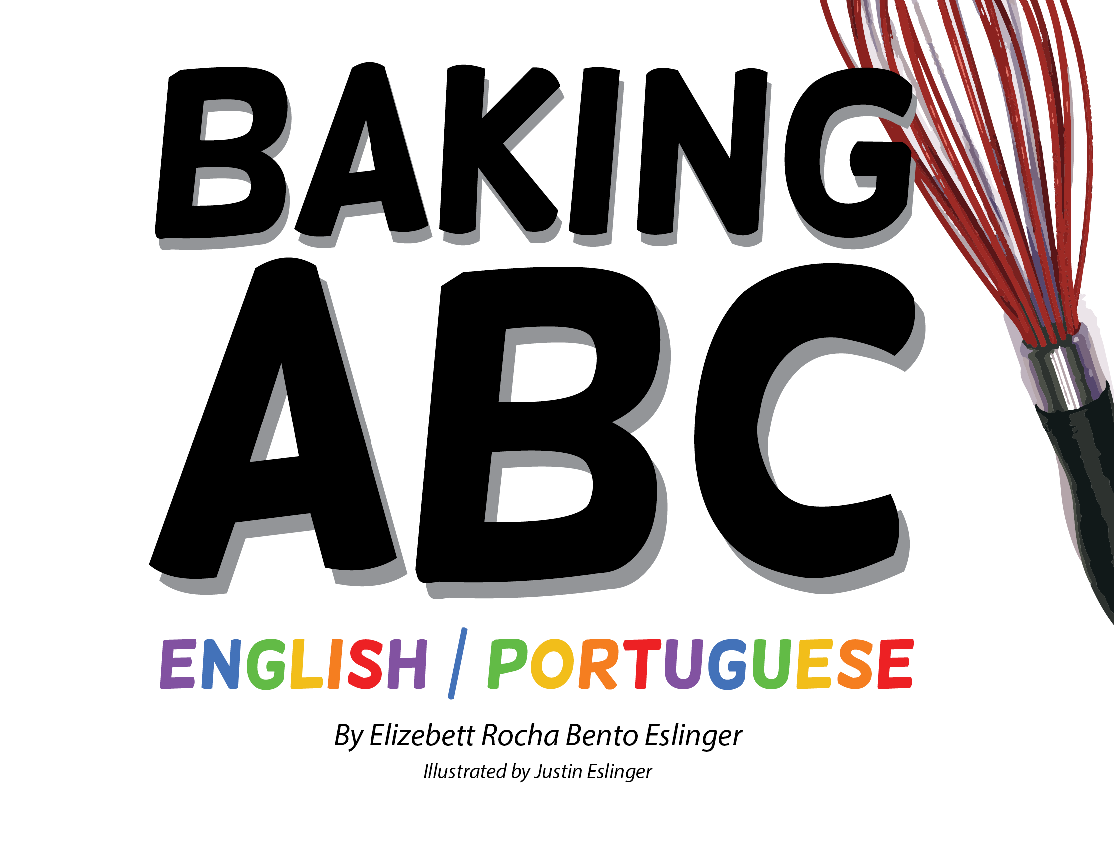 Bilingual Portuguese Children's Book Baking ABC Front Cover